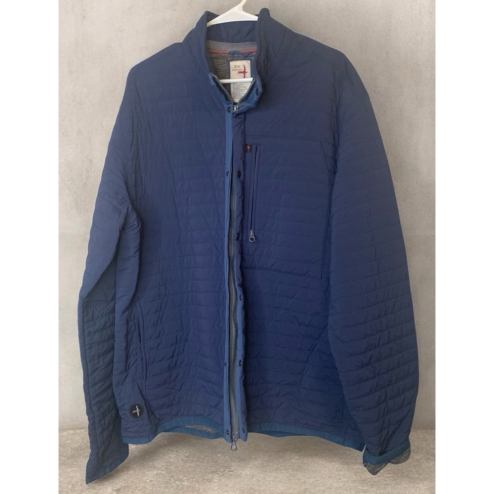 Relwen Windzip Jacket Mens 2XL Blue Quilted Full Zip Snap Outdoor JKT Huckberry